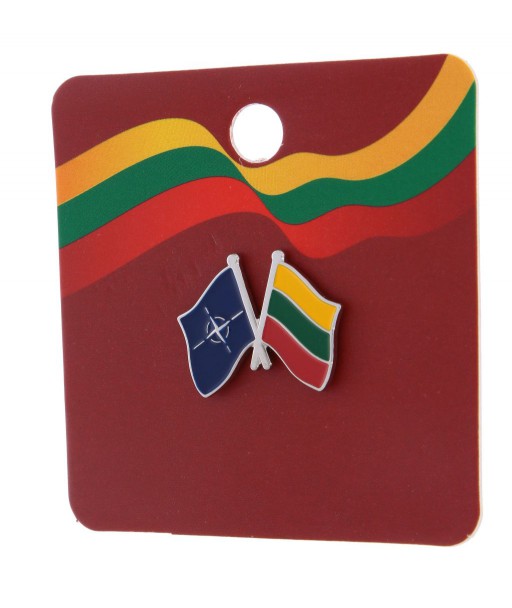 NATO and Lithuanian Flag Pin
